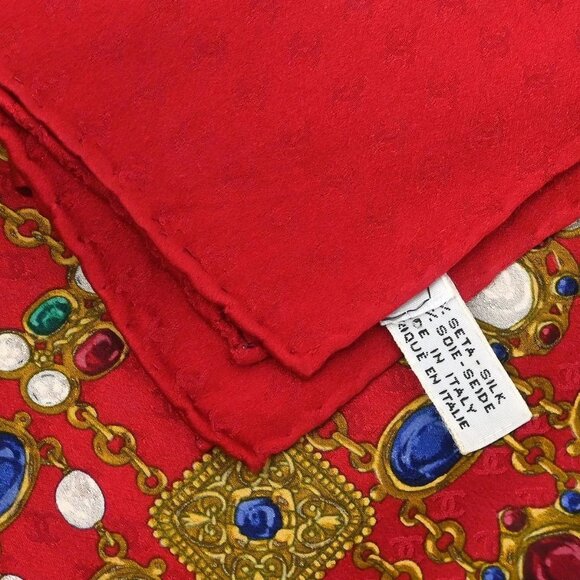 Chanel Red Scarf Small Good 135802 - Picture 3 of 8